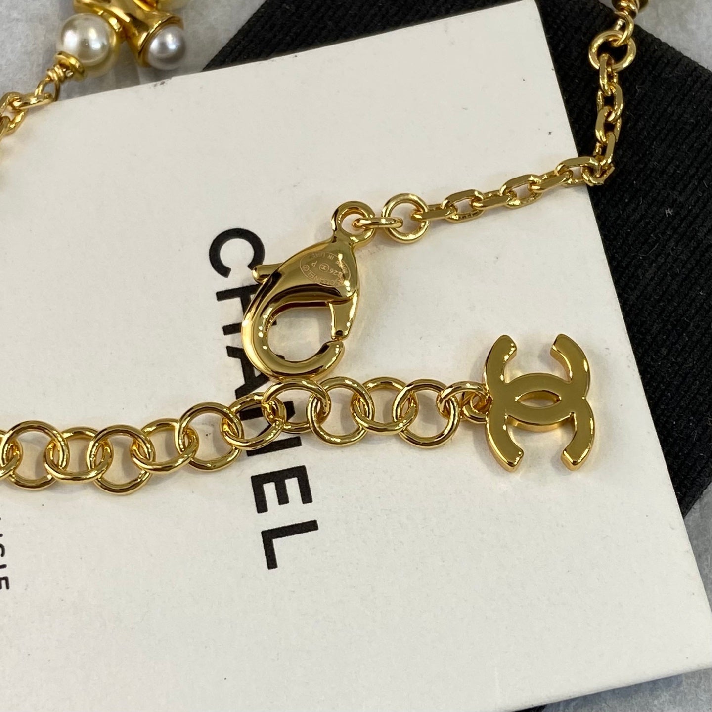 Chanel Dumbell Pearl Bracelet