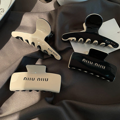 Miu Miu Black White Hair Claw