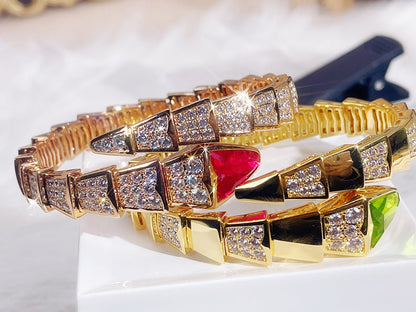 BVLG Serpenti Viper Diamond Bangle