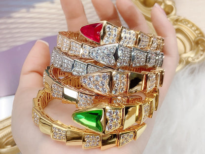 BVLG Serpenti Viper Diamond Bangle