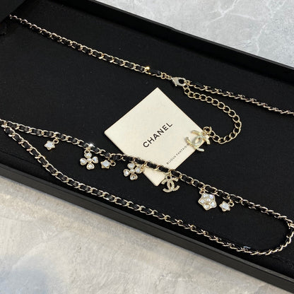 Chanel Black Leather Waist Band
