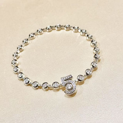 Chanel Number 5 Diamond Necklace Bracelet