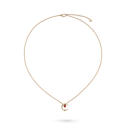 Chanel Coco Necklace Ruby Beige Gold