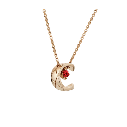 Chanel Coco Necklace Ruby Beige Gold