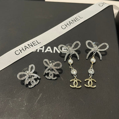 Chanel Double Knot Necklace Bracelet Earrings
