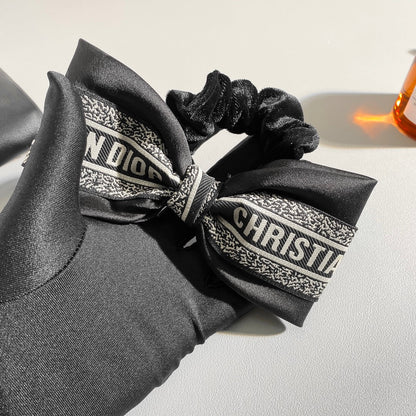 Dior Black White Bowknot Hair Accessory