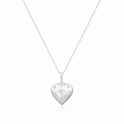 Heart Pendant Star Necklace
