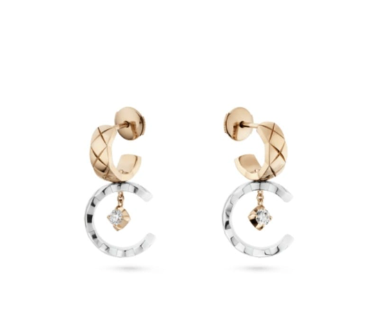 Chanel Number 5 Diamond Earrings