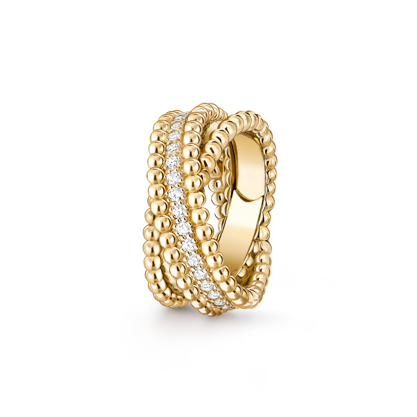 VCA Perl茅e diamonds duo ring