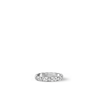 Chanel Coco Crush Ring Quilted Motif Diamonds