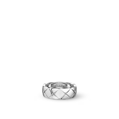 Chanel Coco Crush Ring Quilted Motif Wide