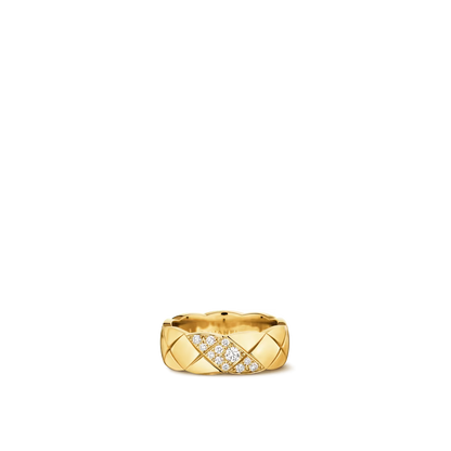 Chanel Coco Crush Ring Quilted Motif Middle Diamonds