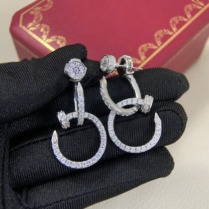 Cartier Juste un Clou Three Dangle Diamond Earrings