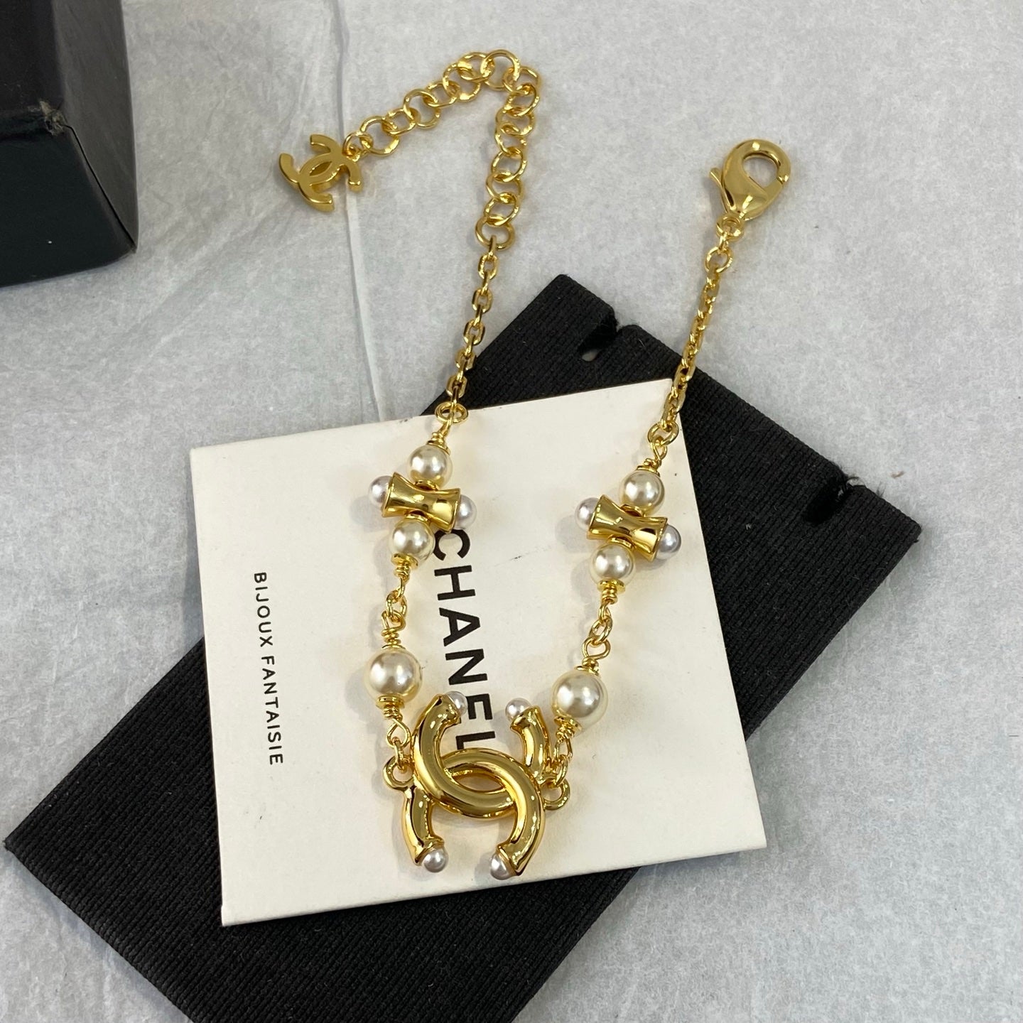 Chanel Dumbell Pearl Bracelet