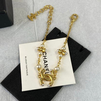 Chanel Dumbell Pearl Bracelet