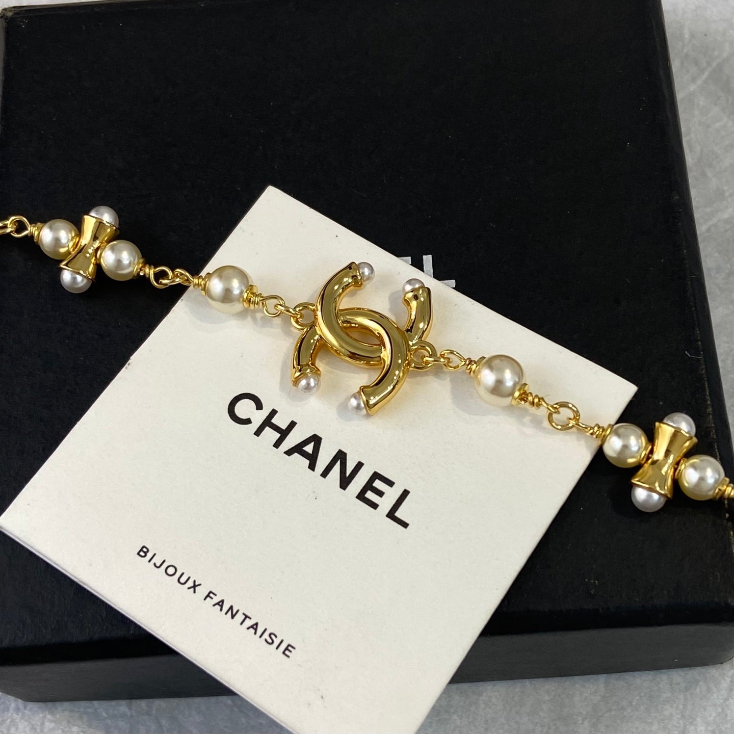 Chanel Dumbell Pearl Bracelet