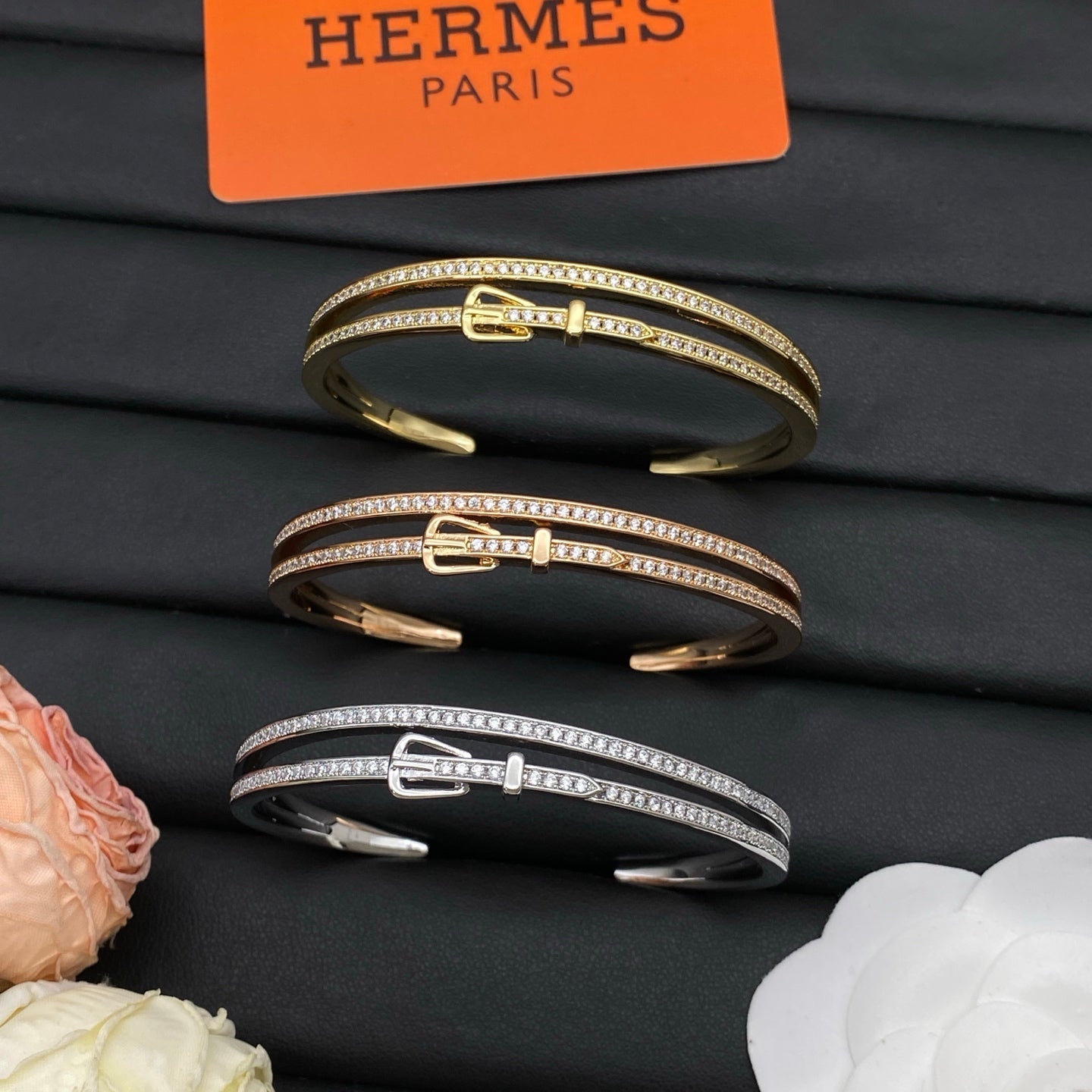 Hermes Diamond Bangle