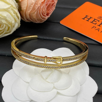 Hermes Diamond Bangle