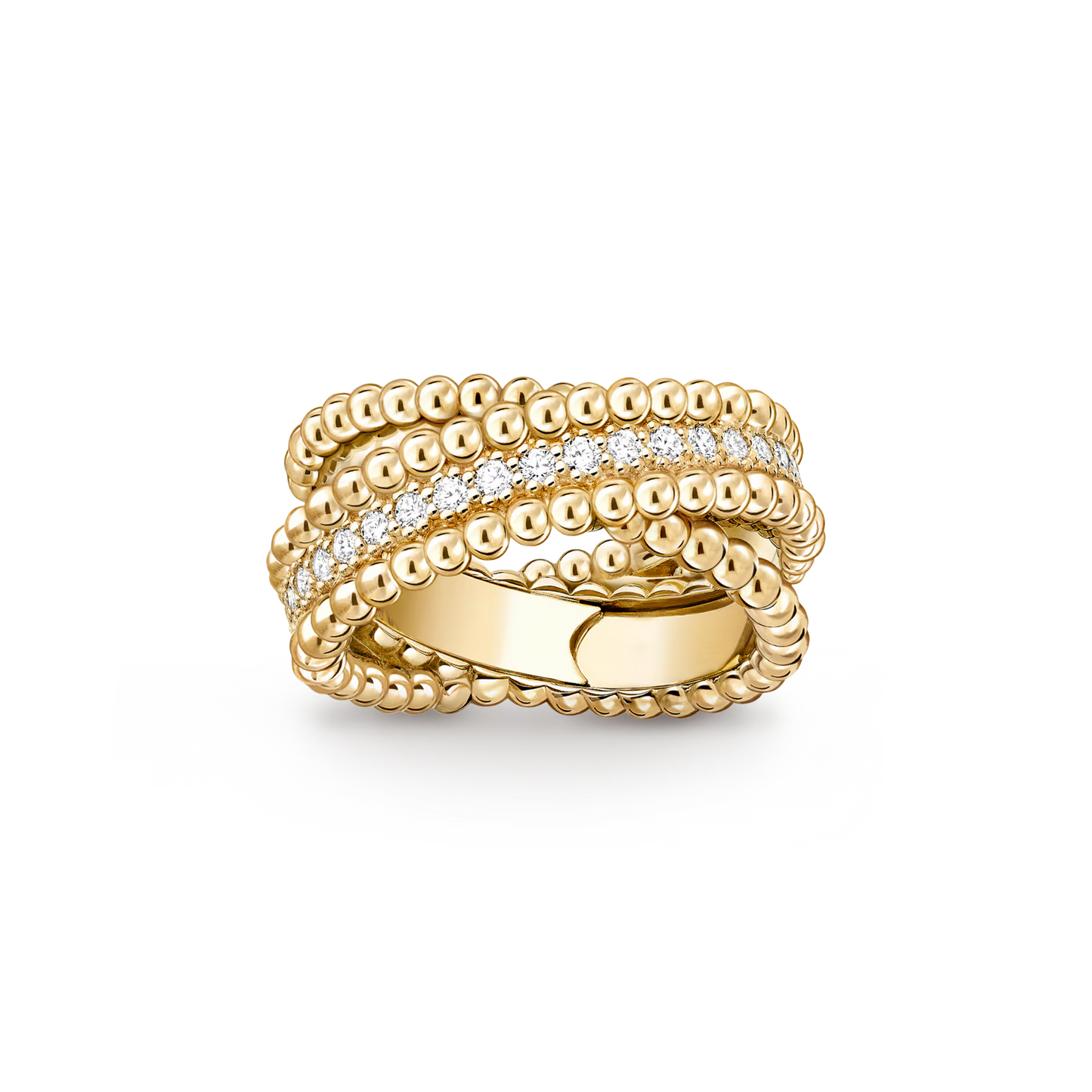 VCA Perl茅e diamonds duo ring
