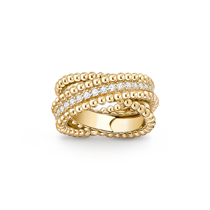 VCA Perl茅e diamonds duo ring